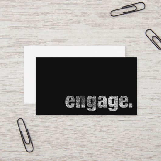 Engagieren Sie sich Visitenkarte (Vorderseite/Rückseite Beispiel)