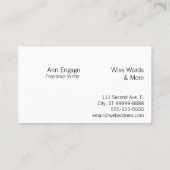 Engagieren Sie sich Visitenkarte (Rückseite)