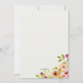 Engagierende Blumeneinladung Einladung (Rückseite)