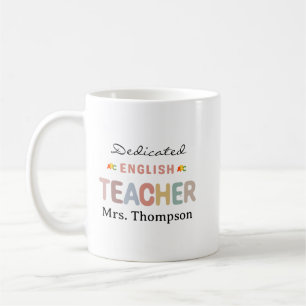 Engagierte Englischlehrerin Personalisierter Name Kaffeetasse
