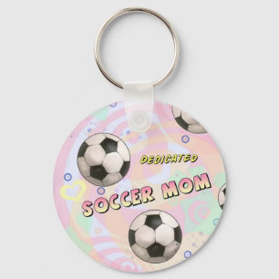 Engagierter Fußball-Mama-Schlüsselanhänger Schlüsselanhänger