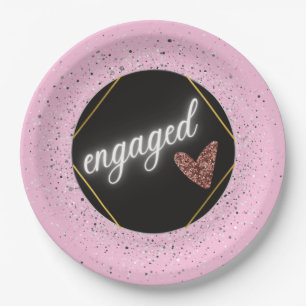 Engagierter Glamour Pastell Pappteller