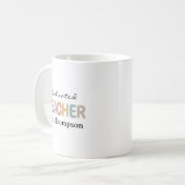 Engagierter Lehrer Personalisierter Benutzername Kaffeetasse (Vorderseite Links)