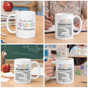 Engagierter Lehrer Personalisierter Benutzername Kaffeetasse