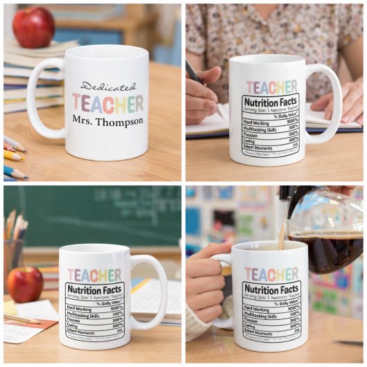Engagierter Lehrer Personalisierter Benutzername Kaffeetasse