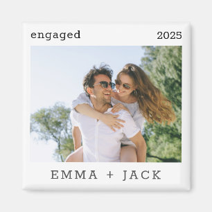 Engagierter moderner minimalistischer Foto-Weihnac Magnet