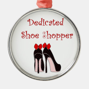 Engagierter Schuh-Käufer Silbernes Ornament
