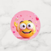Engagiertes Emoji Konfetti (Klein Vorderseite)
