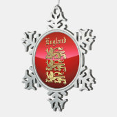 Engands großes Siegel von König Richard I Schneeflocken Zinn-Ornament (Rechts)