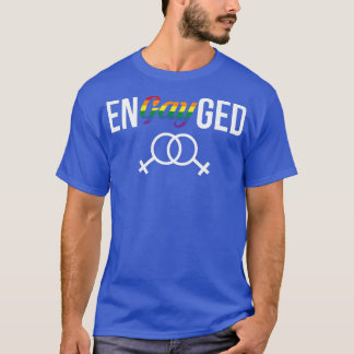 EnGAYged LGBT Lesbische Braut T-Shirt