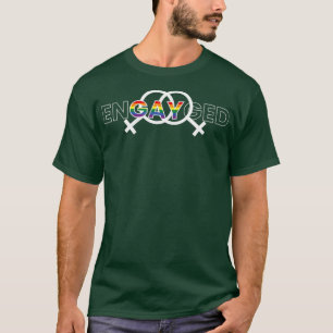 EnGAYged LGBT Lesbischer Brautbride-T - Shirt
