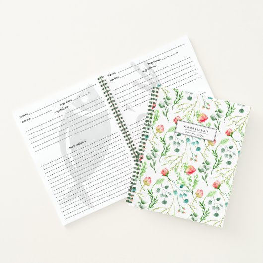 Enge Blüte Personalisiertes Rezept Notizblock (Innenseite)