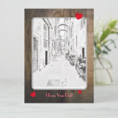 enge italienische Straße - Vater-Tag Karte (Stehend Vorderseite)