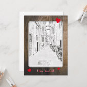 enge italienische Straße - Vater-Tag Karte (Vorderseite/Rückseite Beispiel)