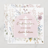 Enge Wildblumen Bogenbestätigung Einladung (Vorne/Hinten)