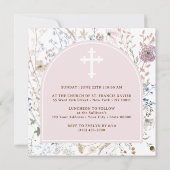 Enge Wildblumen Bogenbestätigung Einladung (Rückseite)