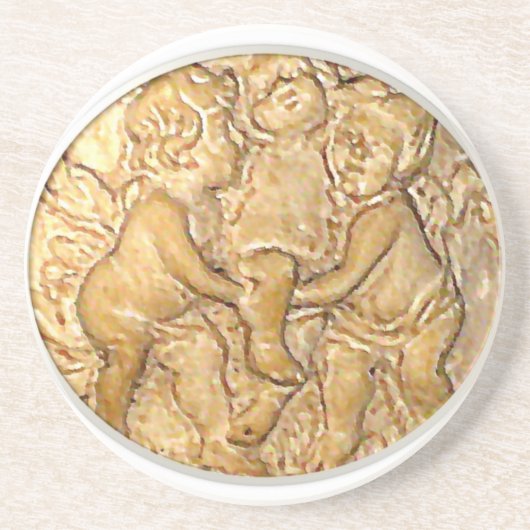 Engel ℒ ☺♥ε 1 ゚Coastering ◆* Sandstein Untersetzer (Vorne)