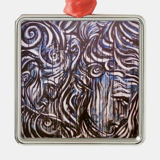 Engel [1] LJS Silbernes Ornament (Vorne)