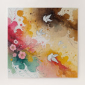 Engel abstrakt puzzle (Horizontal)