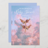 Engel am Himmel Einladung (Vorne/Hinten)