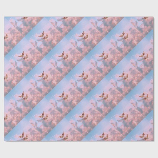 Engel am Himmel Geschenkpapier (Flach)