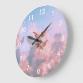 Engel am Himmel Große Wanduhr (Winkel)