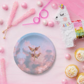 Engel am Himmel Pappteller (Party)