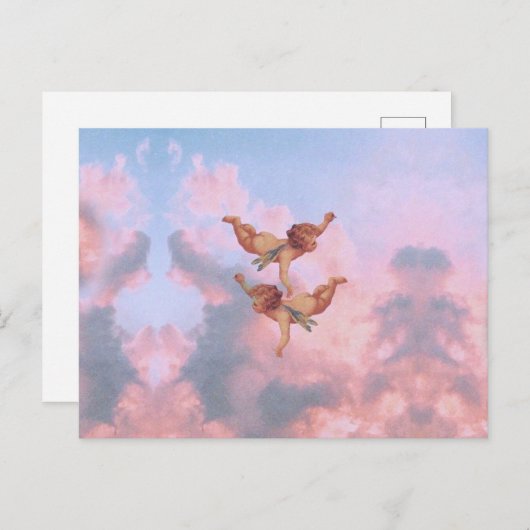 Engel am Himmel Postkarte (Vorne/Hinten)