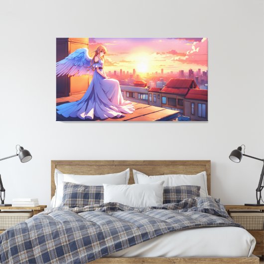 Engel am Morgen Leinwanddruck (Insitu (Schlafzimmer))