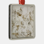 Engel, Anfang des 18. Jahrhunderts (Feder- und Silbernes Ornament (Rechts)