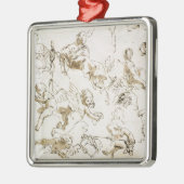 Engel, Anfang des 18. Jahrhunderts (Feder- und Silbernes Ornament (Links)