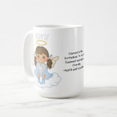 Engel Aprils Birthstone brünett Kaffeetasse (Vorderseite Links)