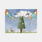 Engel auf dem Weihnachtsbaum Fleecedecke (Vorderseite (Horizontal))