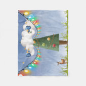 Engel auf dem Weihnachtsbaum Fleecedecke (Vorderseite)