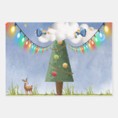 Engel auf dem Weihnachtsbaum Geschenkpapier Set (Vorderseite 3)