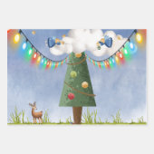 Engel auf dem Weihnachtsbaum Geschenkpapier Set (Vorderseite)