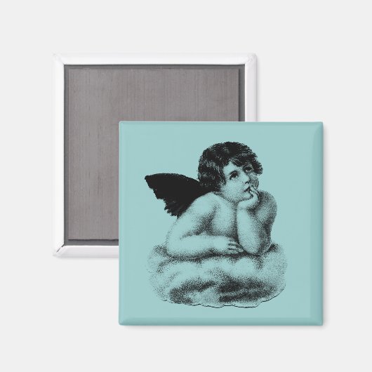 Engel auf der Wolke Magnet (Vorderseite/Rückseite)