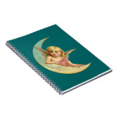 Engel auf einem halbmondförmigen Mondbild Notizblock (Rechte Seite)
