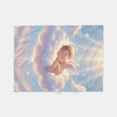 Engel auf einer Wolke - Süße Träume Fleecedecke (Vorderseite (Horizontal))