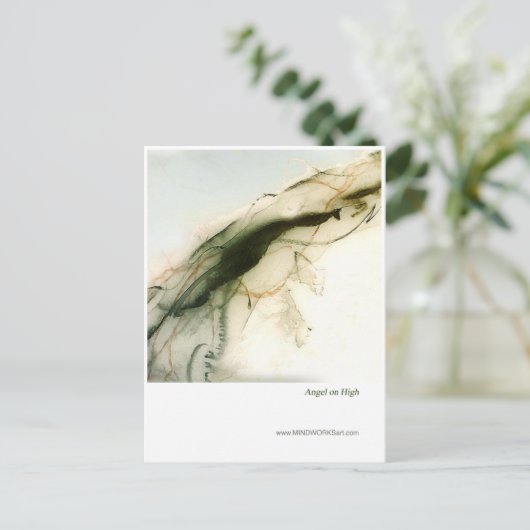 Engel auf Hoch Postkarte (Stehend Vorderseite)