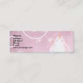Engel auf rosa Cloud Mini Visitenkarte (Vorderseite)