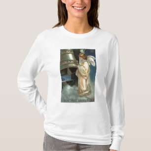 Engel auffallende Bell mit Holzhammer T-Shirt