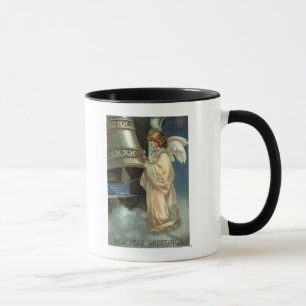 Engel auffallende Bell mit Holzhammer Tasse