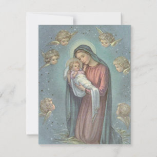 Engel aus alten Weihnachten wachen über Jesuskind