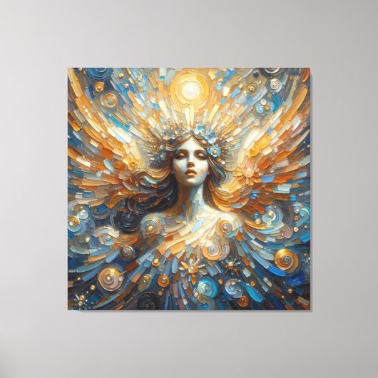 Engel aus meiner roten Leinwand Print (Vorderseite)