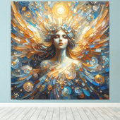 Engel aus meiner roten Leinwand Print (Insitu (Holzboden))