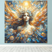 Engel aus meiner roten Leinwand Print (Insitu (Holzboden))