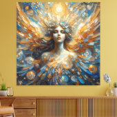 Engel aus meiner roten Leinwand Print (Insitu (Wohnzimmer))