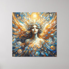 Engel aus meiner roten Leinwand Print