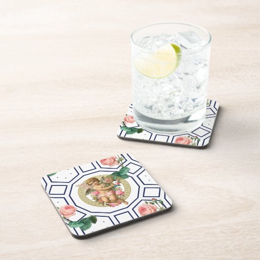 Engel, Barock, Rokoko, Vintag, Getränkeuntersetzer (Rechte Seite)